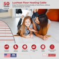 thumbnail image 4 of LuxHeat 20sqft Floor Heating Cable Kit - 120v Heated Tile Floor Kit - Heated Flooring System Includes UDG4 Programmable Thermostat w/GFCI, Electric Heat Cable, Strapping, Flooring Sensor & Alarm, 4 of 4