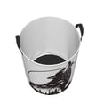 thumbnail image 3 of PAYOHTO Foldable Laundry Room Hamper Bucket Waterproof Bathroom Basket for College Student Living Room Storage Pillows Blankets Wolf Vector, 3 of 8