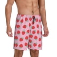 thumbnail image 2 of Sikiie Hand Drawn Strawberry Mens Pajama Shorts, Lightweight Lounge Pant with Pockets Soft Sleep Pj Shorts for MenXX-Large, 2 of 6