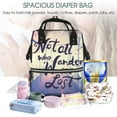 thumbnail image 5 of Fuzoiu Not All Those Who Wander Are Lost Print Diaper Bag Backpack,Baby Essentials Travel Tote,Multi function Waterproof Diaper Bag, Travel Essentials Baby Bag - Unisex, 5 of 6