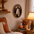 thumbnail image 4 of StlyGar Fall Halloween Ghost Oval Wall Art Framed For Hanging In The Room, 4 of 8