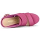 thumbnail image 4 of Sandalias De Cuña Correa De Tobillo Tacón De Plataforma Para Mujer Rosa caliente 40, 4 of 6