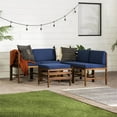 thumbnail image 5 of Sanibel 6 Piece Modular Acacia Set with Ottoman in Dark Brown/Navy Blue, 5 of 9