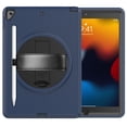 thumbnail image 1 of SaniMore for iPad 10.2" (9th/8th/7th Generation, 2021/2020/2019) Case, 3 Layers Multi-Functional Cover with 360° Rotation Hand Strap & Kickstand Pencil Holder Full Body Protective Shell, Darkblue, 1 of 7