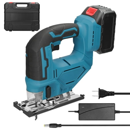 

OWSOO Cordless Jig Saw 21V Electric Jigsaw Multifunctional Woodworking ±45° Beveling Cutting Tool with 3 Orbital Setting for Wood Metal Plastics Cutting