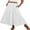 02-White, variant on Summer Maxi Skirt for Women Boho Lightweight Flowy Tiered Long Beach Skirts with Pockets Brown Flower M