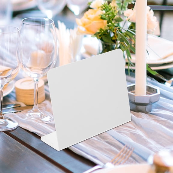 10 Pcs Frosted Square Acrylic Table Number Sign Board Wedding Banquet Decoration Can Handwritten Message 10pcs Packaged Blank Party Acylic Sheet Tags Food Labels for Writable Seating Stand Reusable