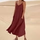 thumbnail image 2 of Vestido informal holgado liso con colgante para mujer - Poliéster spandex, estilo elegante, S-XXXL, 2 of 4