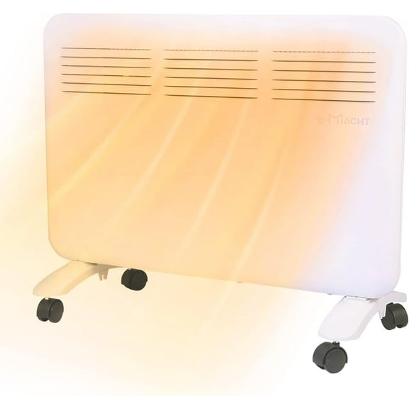 Space Heater, Convection Panel Space Heater, 1000W, Wall Mounted/Freestanding, Quiet with Adjustable Thermostat, Weekly Setting, 3 Modes, Overheat Protection, Electric Space Heater for Indoor Use