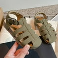 thumbnail image 3 of Girls Sandals for Toddler Kids Fashion Cork Footbed Comfort Closed Toe Gladiator Dress Sandals Summer, 3 of 4