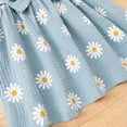 thumbnail image 6 of Cethrio Girls Cotton Dresses, Princess Flutter Sleeve Casual Mid-length Summer Dresses Blue Size 6-7T, 6 of 7
