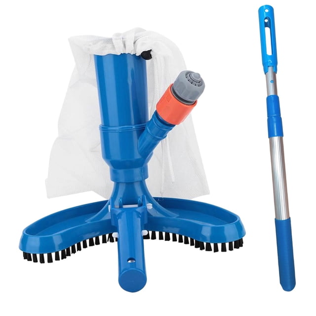 Aspiradora de piscina, de aspiradora subacuática, herramienta de limpieza de poste desmontable de 44,3", cabezal de succión al vacío para piscina shamjiam Aspirador de piscina