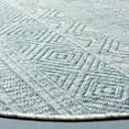 thumbnail image 3 of SAFAVIEH Courtyard Altan Geometric Indoor/Outdoor Area Rug, Light Grey/Aqua, 6'7" x 6'7" Round, 3 of 11