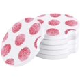 thumbnail image 1 of RYLABLUE Pink Hydrangea White Set of 2 Car Coaster for Drinks, Absorbent Ceramic Stone Coasters Cup Mat with Cork Base for Home Kitchen Room Coffee Table Bar Decor, 1 of 5