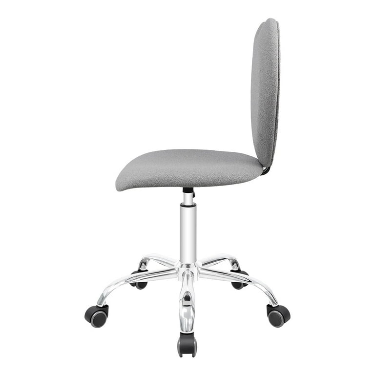 Impressions Vanity Heart Swivel Vanity Chair with Adjustable Height Metal Wheelbase Cool Gray
