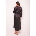 thumbnail image 2 of Satin Long Kimono Robe Silky Lightweight Bridal Party Dressing Gown Sleepwear & Loungewear, 2 of 3