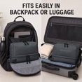 thumbnail image 7 of Wrangler Unisex Travel Toiletry Bag Waterproof Hanging Dopp Kit Dual‑Layer Wet‑Dry Separation Cosmetic Organizer, Gray, 7 of 7