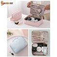 thumbnail image 5 of Spencer 9" Portable Travel Makeup Storage Bag Multifunction Waterproof Cosmetic Organizer Makeup Brushes Train Case with Inner Pouch for Women Girls (Blue), 5 of 9