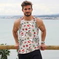 thumbnail image 6 of Fotbe Quirky Santa Reindeer Retro Wave Pattern Men's Quick Dry Workout Tank Top Gym Muscle Tee Fitness Bodybuilding Sleeveless T Shirt Breathable Workout Shirt-Large, 6 of 9