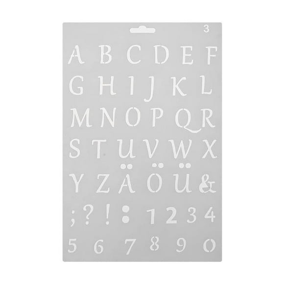 Electronicheart Drawing Template Plastic Ruler Stencil DIY Painting Board Hollow Album Decor, No.3