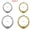 Gold Style 2, variant on 16G Stainless Steel Hoop Septum Ring Hinged Clicker Nose Piercing Jewelry 8-10mm-Style 1-Silver-8mm