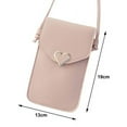 thumbnail image 4 of Sinhoon Phone Purse Fine Workmanship Large Capacity Faux Leather Heart Shape Buckle Cossbody Bag for Travel, 4 of 8
