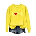 thumbnail image 4 of FDGIU Women's Valentine Pullover Sweatshirt, Cozy Heart Print Long Sleeve Top for Valentine's Day & Comfortable Trendy Style, 4 of 5