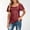 Wine, variant on Tshirts for Women's Solid Color Square Neck Fashionable Short Sleeved Sequined Bubble Sleeve Fashionable Versatile Shirt Fashion Clothing