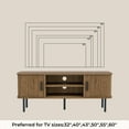 thumbnail image 5 of Mid-Century Modern Media Console, Tambour TV Stand with Storage Cabinet and Shelf for 60" TVs, Walnut Brown, 5 of 11