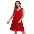thumbnail image 2 of Vestido BELAROI, vestido casual de playa para mujer, talla grande, rojo, 2 of 6