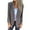 Grey XXL, variant on Women Suit Coat Lapel Long Sleeve Single-Breasted Suit Jacket Solid Color Loose Fit Casual Business Outwear