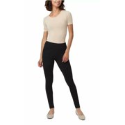 Hue Women's Mid-Rise Tech Pocket Black Leggings L