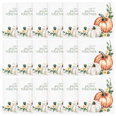 Modern 6.5" x 6.5" Disposable Multicolor Gather Together Lunch Napkins, 18 Count, Thanksgiving by Way To Celebrate