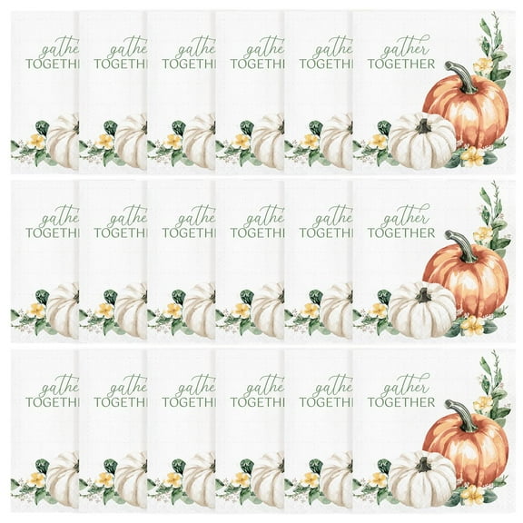 Way to Celebrate Thanksgiving Modern 6.5" x 6.5" Multicolor Disposable Lunch Napkins, 18 Count