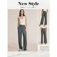 thumbnail image 5 of STARVNC Women Elastic High Waist Button Up With Pockets Straight Leg Pants, 5 of 5