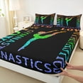 thumbnail image 3 of Feelyou Gymnast Athlete Bed Sheets for Kids, Ballet Dancing King Sheets, Cartoon Sports Theme Sheet Set, Breathable Home Decor, 4pcs, 3 of 7
