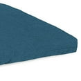 thumbnail image 3 of Jordan Manufacturing 48" x 18" Celosia Legion Blue Crosshatch Rectangular Outdoor Settee Swing Bench Cushion with Ties, 3 of 11