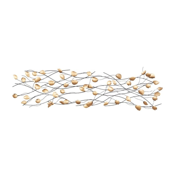 DecMode Gold Metal Leaf Wall Decor
