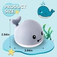 thumbnail image 5 of Juguetes de baño para bebés, juguetes de baño recargables de 1500 mAh con doble capa impermeable, juguetes luminosos para bañera de agua con aerosol de ballena para niños pequeños, niños, niñas, pisc TUNC Sencillez, 5 of 5