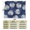 thumbnail image 4 of ZNDUO Lightweight Microfiber Bed Blanket, Blue Tropical White Leaves Pattern Super Soft Flannel Cozy Throw Blankets, 40"x30", 4 of 8
