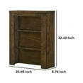 thumbnail image 5 of Benjara Maryl 26 Inch Pier Bookcase with 2 Shelves, Solid Wood, Antique Oak Brown, 5 of 5
