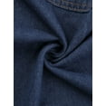 thumbnail image 5 of DARING DIVA Women's Plus Size Crew Neck Button Down Cropped Denim Vest 3X Dark Blue, 5 of 6