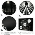 thumbnail image 3 of Designart "Carousel Elegance Black and White Ferris Wheel I" Architecture Floater Framed Canvas Wall Art, 3 of 7