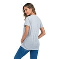 thumbnail image 2 of Chemises & Blouses Ma Commande! Aqestyerly T-Shirt de Maternité à Manches Courtes Col Rond Imprimé Lettre Blouse de Grossesse, 2 of 5