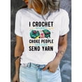 thumbnail image 2 of Women'S Chic Letter-printed T-shirt Comfortable Fashion Casual Short-sleeved Round Neck Everyday Wear Topv Tee For Adult, Men, Women, Teen, Teenager, Adolescent, Youth, 2 of 8