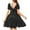 Black, variant on Arshiner Girls Tie Back Short Sleeve Ruffle Hem Off Shoulder Casual Elegant Dresses 4-12 Years