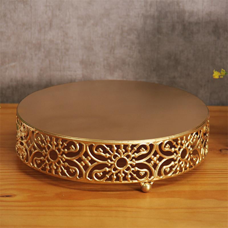 Gold Wedding Dessert Tray Cake Stand Candy Display Plate for Wedding Party Cake 