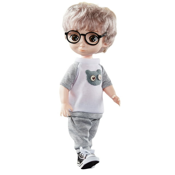 RSRZRCJ Handsome Boy Doll Cute Flexible Cartoon Character Doll Toy with Shirt Pants Birthday Gifts for Kids RSRZRCJ Handsome Boy Doll Cute Flexible Cartoon Character Doll Toy with Shirt Pants Birthday Gifts for Kids