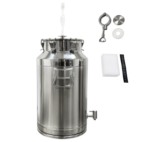 35L Fermenter Tank Food Storage Tank Wine Beer Making Fermenter Equipment with Faucet Stainless Steel