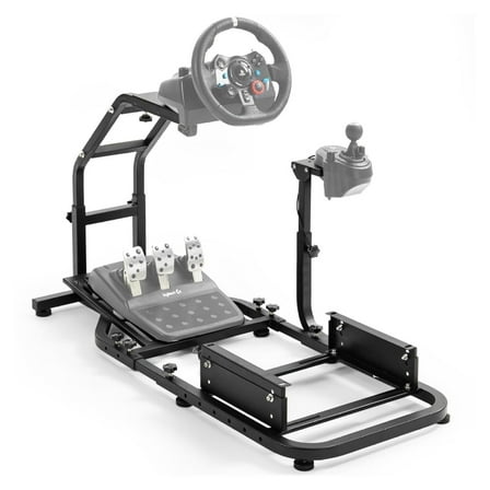 Standing Racing Simulator Cockpit Racing Wheel Stand Fit for Thrustmaster Fanatec G25 G27 G29 G920 G923 T300 T500 T300RS Adjustable,Without Wheel Pedal & Shifter